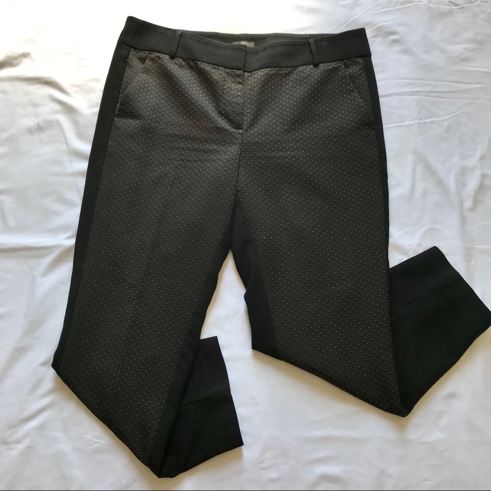 Black with gold dots Loft Marisa ankle pants, sz12